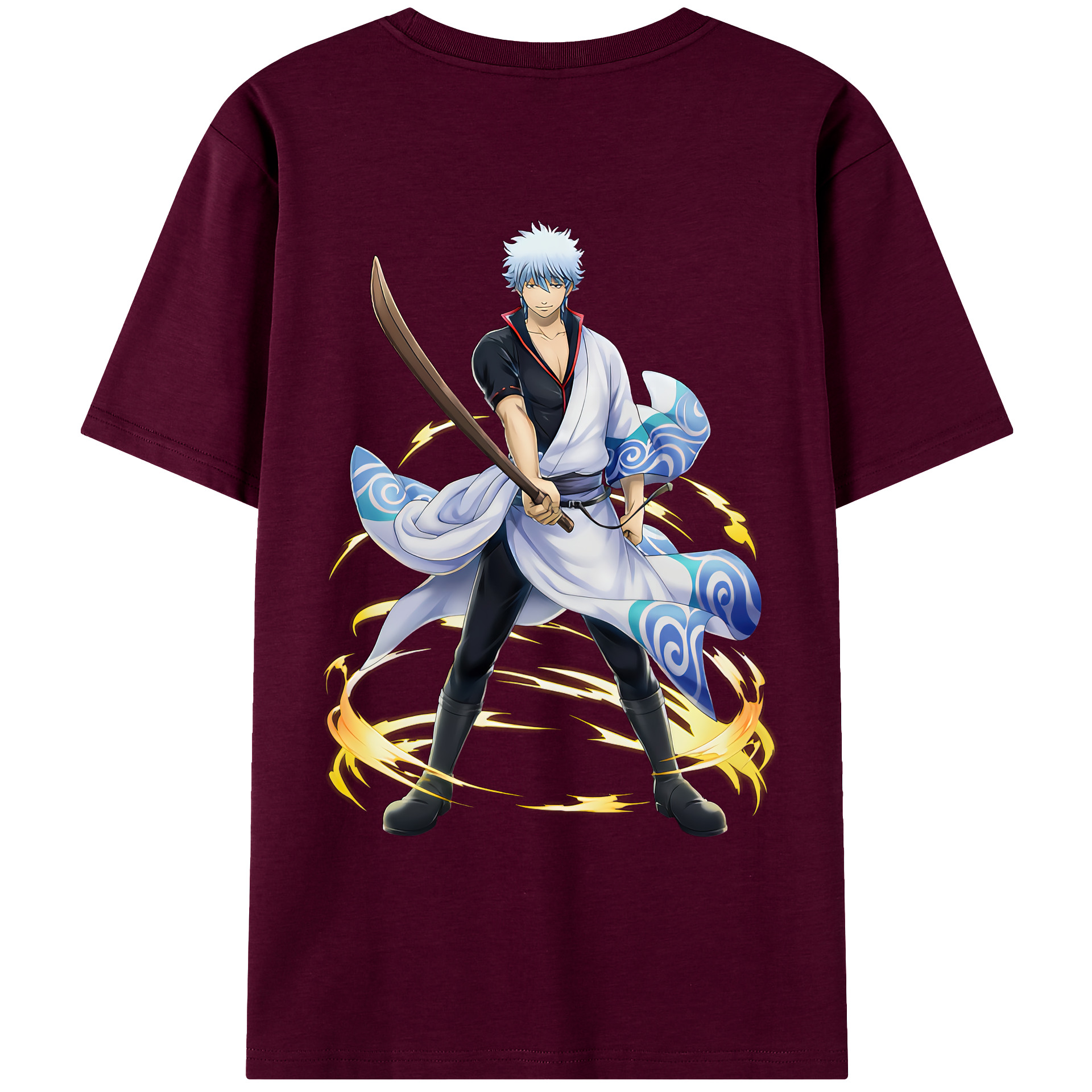 （画像用） ぎんたま 坂田銀時（さかたぎんとき） 神楽 志村新八（しむら しんぱち） GINTAMA Sakata Gintoki Kagura Shimura Shinpachi レディース半袖Tシャツ(バックプリント)